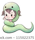 穿著蛇服裝的女孩的插圖 115022375