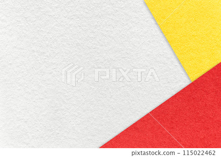 Texture of craft white color paper background with red and yellow border. Vintage abstract cardboard. Texture of craft white color paper background with red and yellow border. Vintage abstract cardboard. 115022462