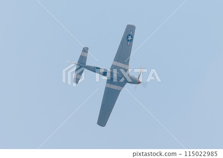 US P-51D Mustang fighter jet overhead 115022985