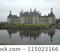 A magnificent castle reflected in the water 115023166
