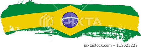 brush Brazil flag , vector illustration on a white background 115023222
