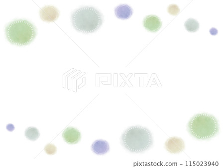 Colorful polka dot hand drawn frame Colorful polka dot hand drawn frame 115023940