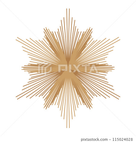Golden Star, lines geometric symbol logo vector on white background 115024028