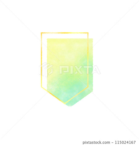 Pale watercolor colorful frame material illustration 115024167