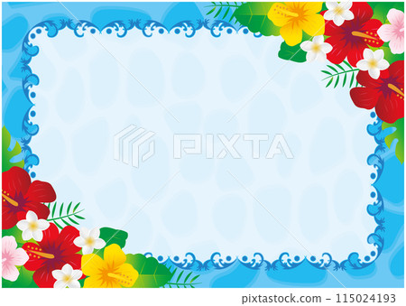 熱帶芙蓉框架背景 115024193