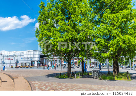 日本橫濱城市景觀五月。新綠葉地鐵、中央南站景觀等=29日 115024452