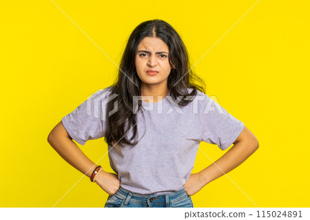 Irritated angry Indian woman screams from stress tension problems, shock, rage, nervous, quarrel Irritated angry Indian woman screams from stress tension problems, shock, rage, nervous, quarrel 115024891