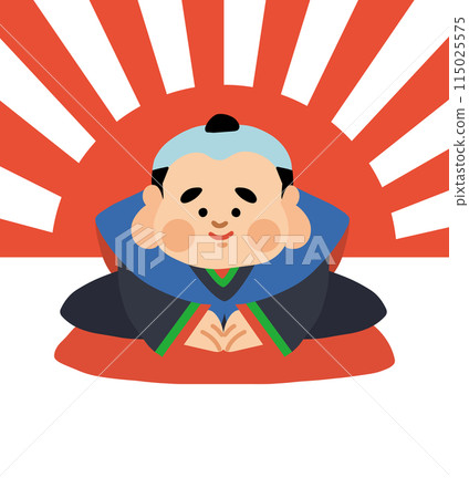福助坐直打招呼的插圖 福助坐直打招呼的插圖 115025575