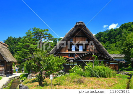 [岐阜縣] 晴天的白川鄉和田家的合掌造住宅 115025981