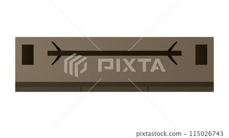 Interior furniture top view. Element for living room. Floor plan, view from above. Furniture store. Icon of interior. Isolated vector illustration 115026743