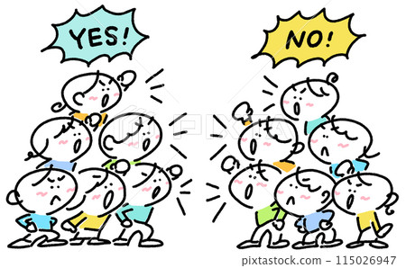 People split into groups and shout at each other loudly YES NO 115026947