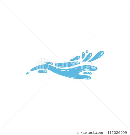Cartoon blue dripping water drop, splash, spray and tear. Liquid flow, wave, stream and puddle. Nature water motion shape vector. Illustration of rain water drop, liquid splash Cartoon blue dripping water drop, splash, spray and tear. Liquid flow, wave, stream and puddle. Nature water motion shape vector. Illustration of rain water drop, liquid splash 115026999
