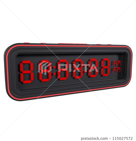 Desk Clock isolated on white background Desk Clock isolated on white background 115027572