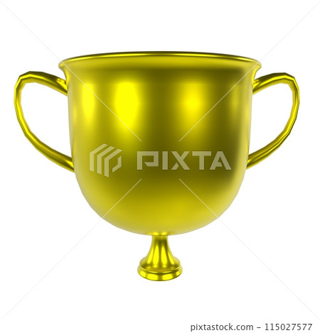 Gold Trophy isolated on white background 115027577