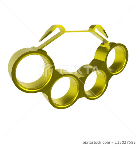 Golden Knuckles isolated on white background 115027582