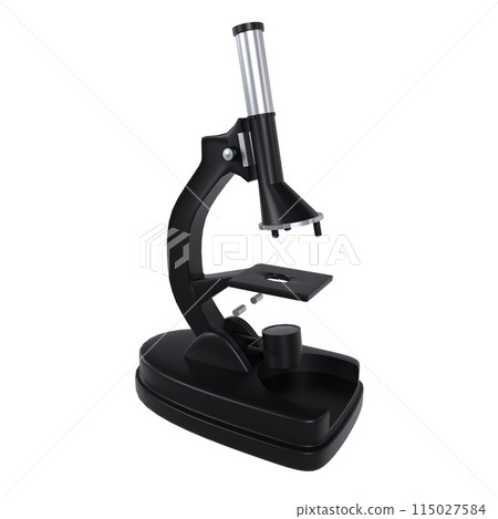 Microscope isolated on white background 115027584