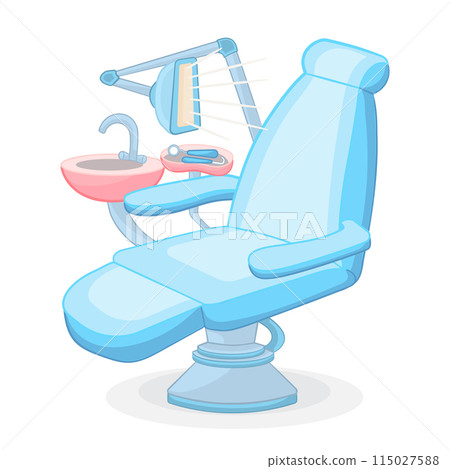 Dental chair in cartoon style Dental chair in cartoon style 115027588