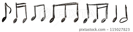 A minimalist pencil sketch of musical note isolated on a white background, ideal for diverse design projects. A minimalist pencil sketch of musical note isolated on a white background, ideal for diverse design projects. 115027823