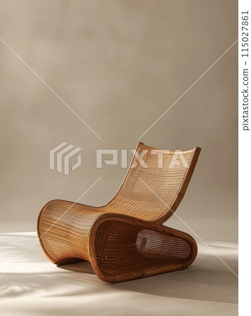 chair made of bamboo, clean and smooth lines 115027861