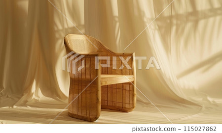 chair made of bamboo, clean and smooth lines chair made of bamboo, clean and smooth lines 115027862