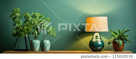 details of interior with green wall 115028539