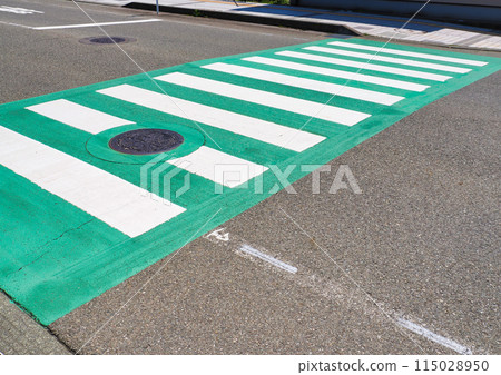 綠色路面行人穿越道 115028950