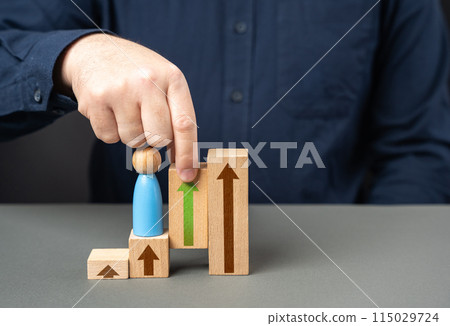 Provide career growth. Social elevator Talented and promising. Promotion at work. Raise employees. Provide career growth. Social elevator Talented and promising. Promotion at work. Raise employees. 115029724
