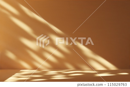 Orange Yellow empty room with natural light and sunbeams on the wall and floor Orange Yellow empty room with natural light and sunbeams on the wall and floor 115029763