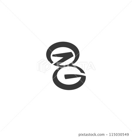 Alphabet letters Initials Monogram logo GZ, ZG 115030549