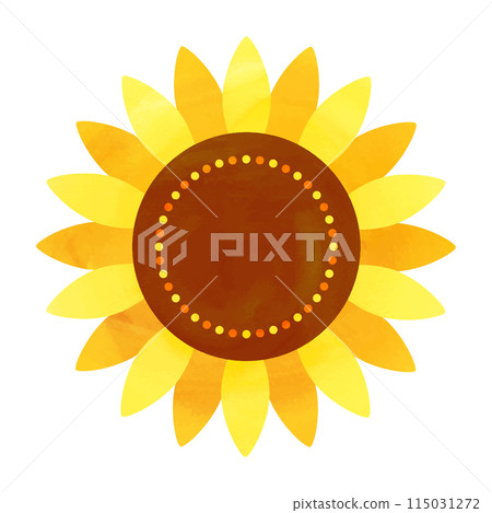 Vector illustration of a watercolor sunflower 115031272