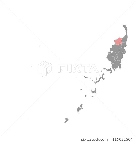 Ngardmau State map, administrative division of Palau. Vector illustration. 115031504