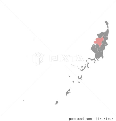 Ngeremlengui State map, administrative division of Palau. Vector illustration. 115031507