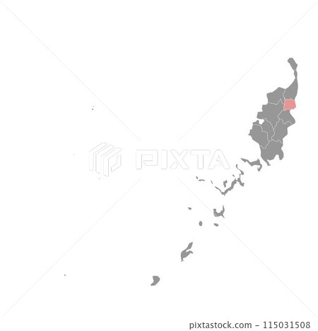 Ngiwal State map, administrative division of Palau. Vector illustration. 115031508