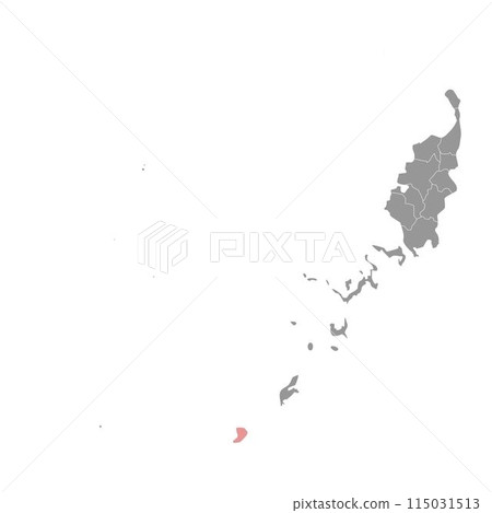 Angaur State map, administrative division of Palau. Vector illustration. Angaur State map, administrative division of Palau. Vector illustration. 115031513