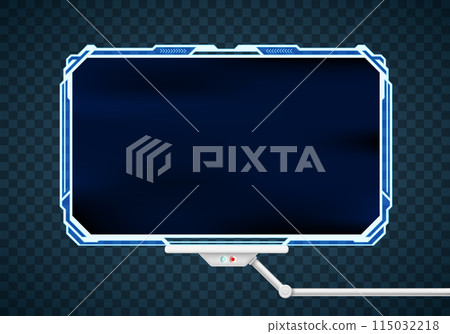 Vector screen frame of a futuristic device. 115032218