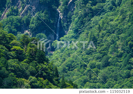 [Japan's 100 Best Waterfalls] Summer sunrise waterfall seen from Nagaoone Observatory 2 Kumakogen Town, Kamiukena District, Ehime Prefecture 115032519