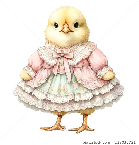 Cute chick illustration 115032721