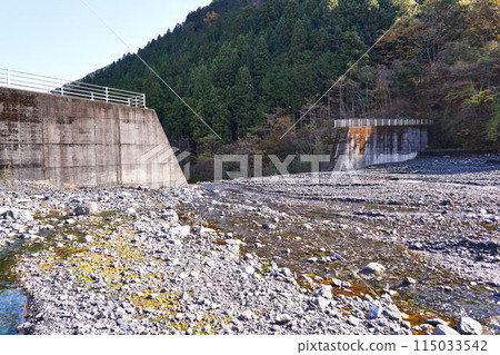 Yamanashi Prefecture Oshiro River Sabo Dam Upstream Yamanashi Prefecture Oshiro River Sabo Dam Upstream 115033542