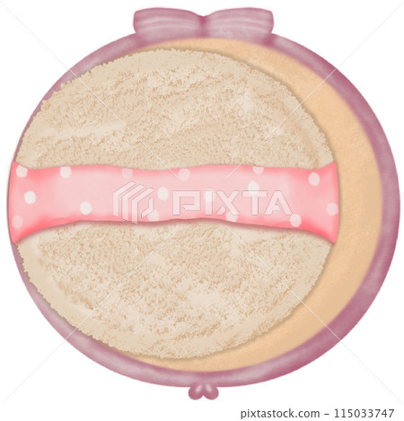 Powder Puff,Puff cute,hand drawn style cartoon color pink.  115033747