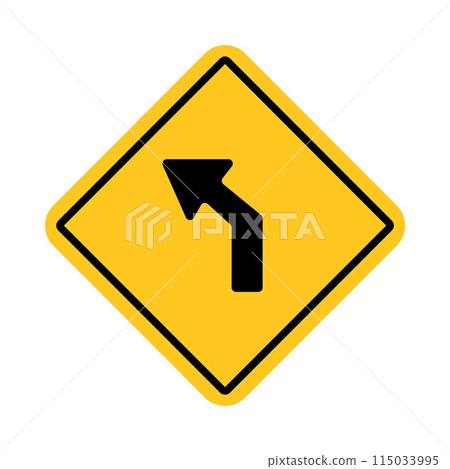 traffic sign, Cautionary curve road 115033995