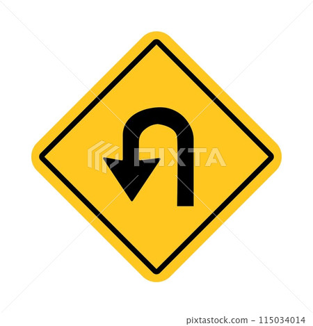 traffic sign, Cautionary U turn 115034014