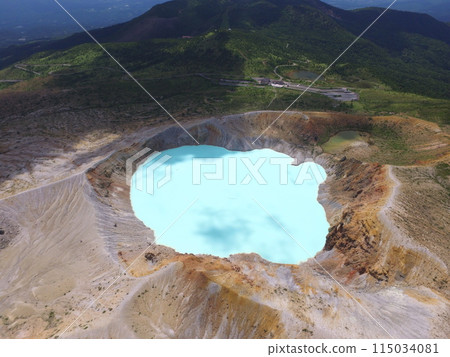 Aerial view of Kusatsu-Shiranesan Yugama 115034081