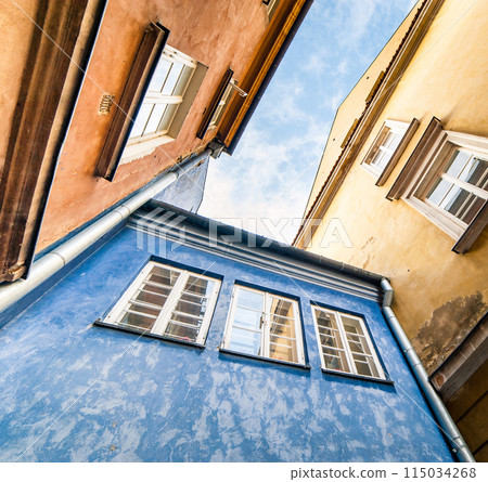 colorful houses in Warsaw colorful houses in Warsaw 115034268