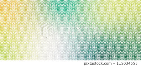 Japanese pattern green Seigaiha noise texture background 115034553