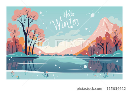 Hello Winter poster Hello Winter poster 115034612