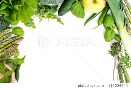 vegetables on a white vegetables on a white 115034644
