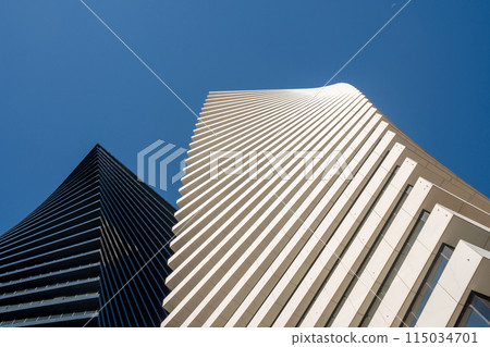 Famous twin towers in vake, downtown of tbilisi city in georgia 115034701