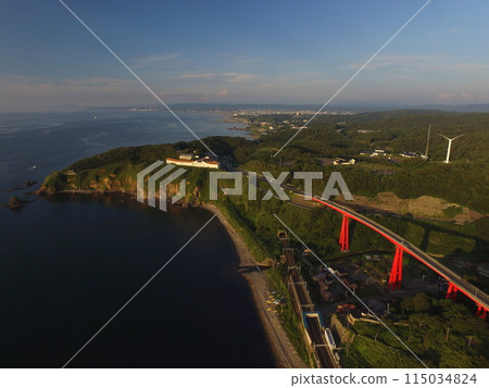 柏崎市米山大橋鳥瞰圖 115034824