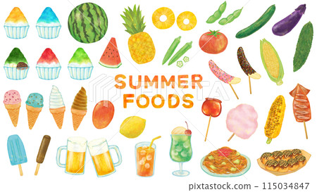 夏季食物插圖集 夏季食物插圖集 115034847