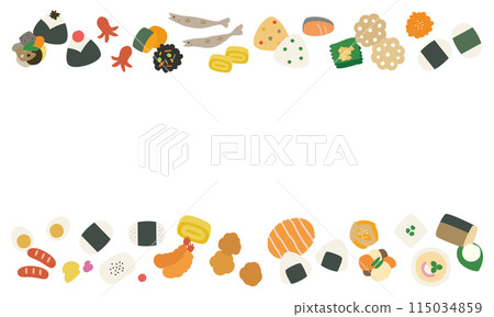 Cute Japanese food line frame Cute Japanese food line frame 115034859